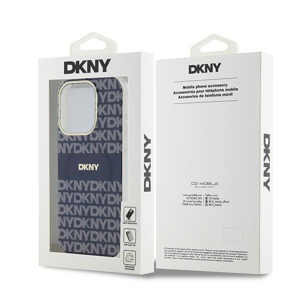DKNY DKHMP15LHRHSEB iPhone 15 Pro6.1" niebieski/blue hardcase IML Mono & Stripe MagSafe