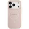 Etui Guess Saffiano Classic Logo MagSafe do iPhone 17 Pro różowy