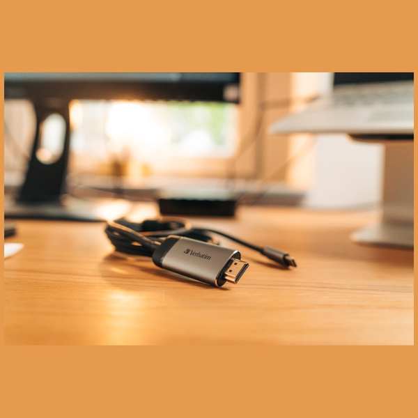 Verbatim Adapter USB-C - HDMI 4K 1.5m    aluminiowy/aluminum 49144