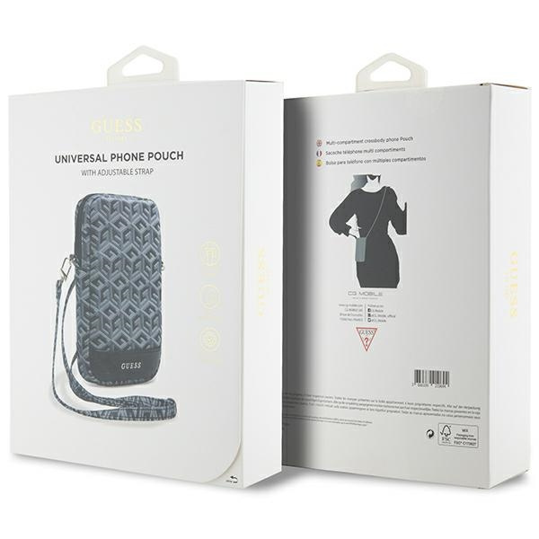 Guess Torebka GUWBZPGCSPGK czarny/blackZip GCube Bottom Stripe
