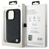 BMW BMHCP16X23RCGPK iPhone 16 Pro Max     6.9" czarny/black hardcase Sign Leather Crossing Lines Pattern