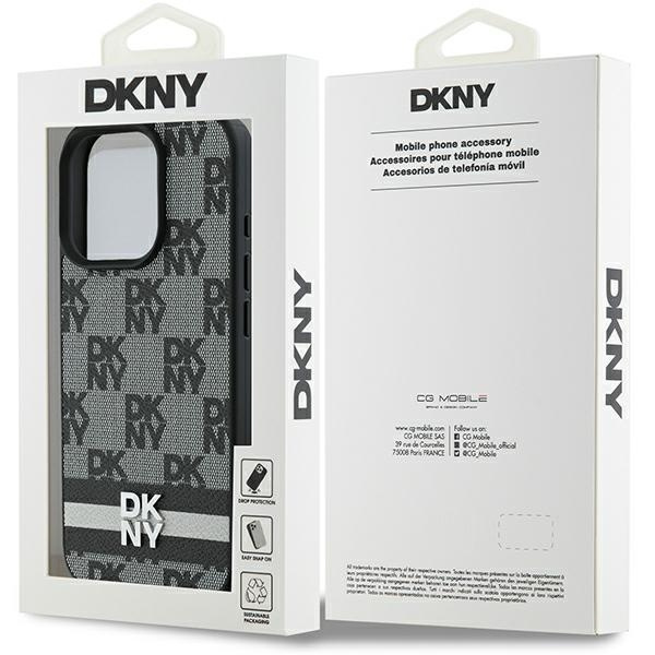 DKNY DKHCP16XPCPTSSK iPhone 16 Pro Max6,9" czarny/black hardcase Checkered Pattern & Printed Stripes