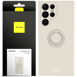 Spacecase Etui Silicone Ring Galaxy S22 Ultra bone