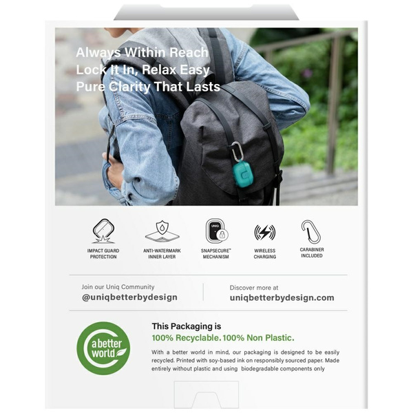 Etui UNIQ Glase Pro do AirPods Pro 3     Lock Case różowy