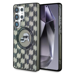 Etui Karl Lagerfeld Button Karl &        Choupette Heads On KL Pattern MagSafe do Samsung Galaxy S25 Ultra czarny