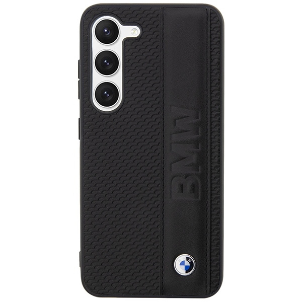 Etui BMW Leather Textured & Stripe na Samsung Galaxy S23 - czarne