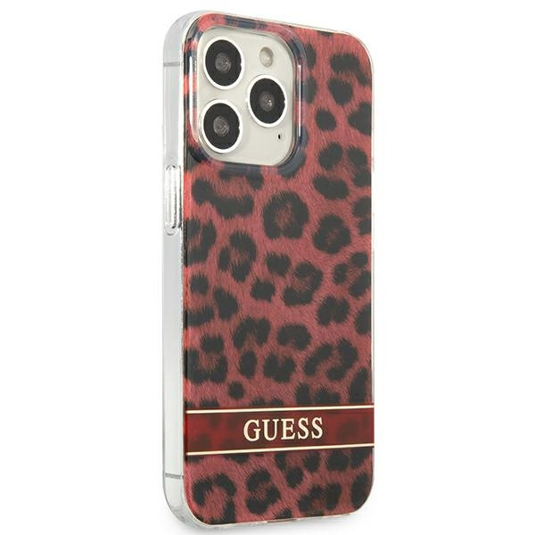 Guess GUHCP13LHSLEOR iPhone 13 Pro / 13 6,1" czerwony/red hardcase Leopard