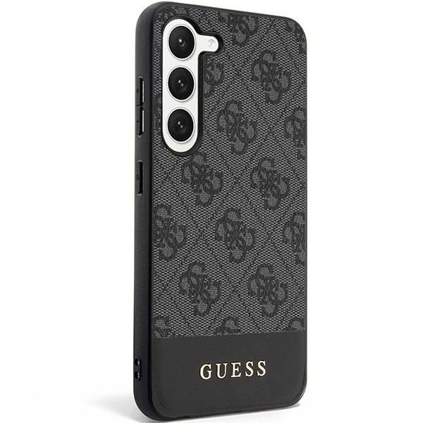 Guess GUHCS23SG4GLGR S23 S911 czarny/black hardcase 4G Stripe Collection