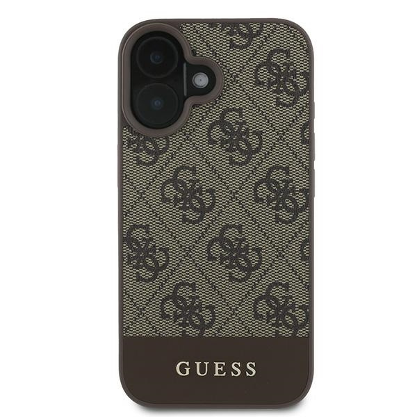 Guess GUHCP16MG4GLBR iPhone 16 Plus 6.7"brązowy/brown hardcase 4G Bottom Stripe
