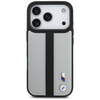 Etui BMW M Perforated Stripe Logo MagSafe do iPhone 17 Pro szary