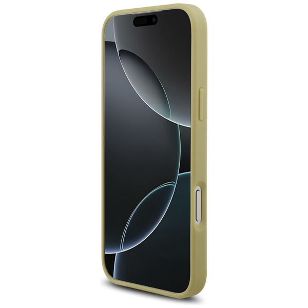 Etui Guess Rhinestone Triangle Logo do   iPhone 17 Pro Max złoty