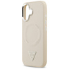 Etui Guess Triangle Logo MagSafe do      iPhone 17 beżowy
