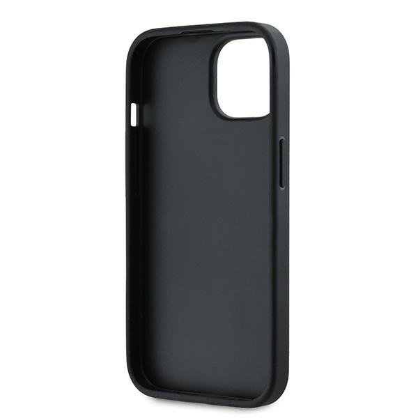 KARL LAGERFELD KLHCP13MPQDSMGK IPHONE 13 6.1" BLACK/BLACK HARDCASE DIAGONAL QUILTED SCRIPT