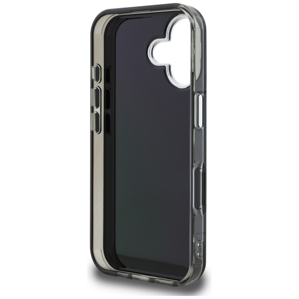 Etui Karl Lagerfeld IML Aquarelle Karl   & Choupette & Logo do iPhone 16 czarny