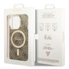 Guess GUHMP15LH4STW iPhone 15 Pro6.1" brązowy/brown hardcase IML 4G MagSafe