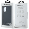 Etui Karl Lagerfeld Saffiano Full         Wrapped Elongated Metal Logo MagSafe do iPhone 16 czarny