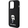 Etui Karl Lagerfeld Silicone Ikonik Metal Pin na iPhone 15 Pro - czarne