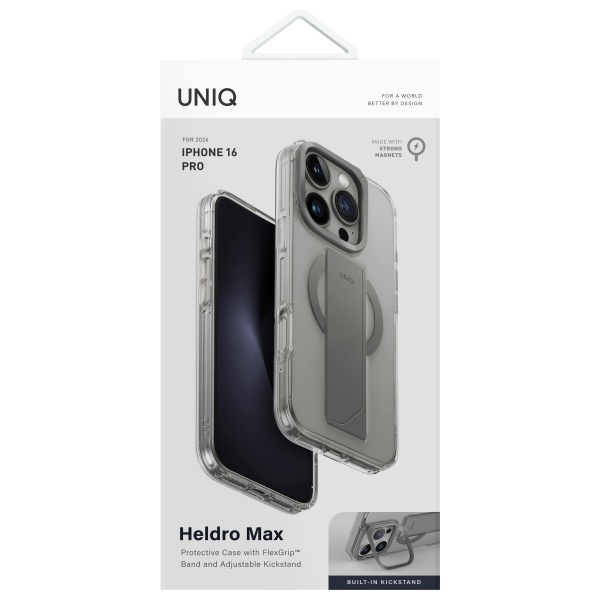 UNIQ etui Heldro Max iPhone 16 Pro 6.3"   Magclick Charging przezroczysty/clear lucent