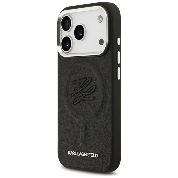 Etui Karl Lagerfeld Initial & Metal Logo MagSafe do iPhone 17 Pro Max czarny