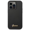 Guess GUHCP14XSLSMK iPhone 14 Pro Max6,7" czarny/black hard case Silicone Vintage Gold Logo