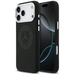 Etui Mercedes Silicone Vintage Logo MagSafe do iPhone 17 Pro Max czarny