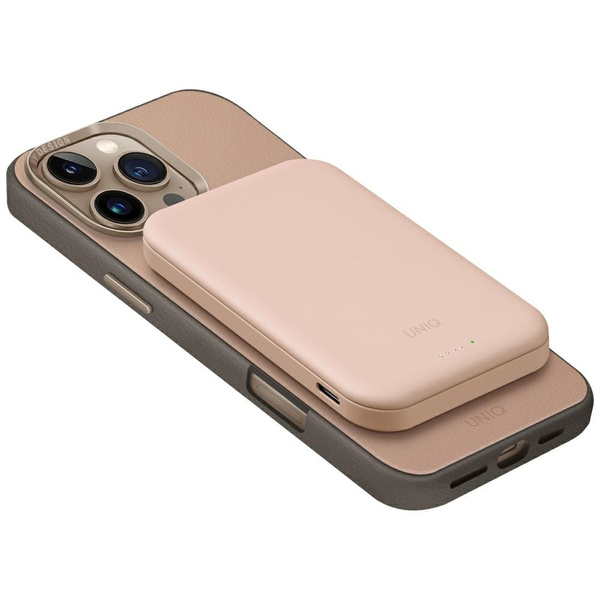 Powerbank UNIQ Lyden Lexa Magnetic 5000mAh PD USB-C MagSafe różowy