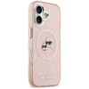Etui Karl Lagerfeld IML Glitter Karl &   Choupette Heads Logo MagSafe do iPhone 17 różowy