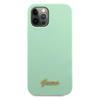 Guess GUHCP12MLSLMGGN iPhone12/12 Pro 6,1" zielony/green hardcase Metal Logo Script