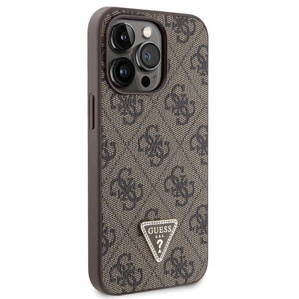 Guess GUHCP13LP4TDSCPW iPhone 13 Pro / 13 6.1" brązowy/brown hardcase Crossbody 4G Metal Logo