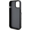 Etui Karl Lagerfeld Saffiano Cardslots and Stand Monogram Ikonik Patch do iPhone 15 - czarne