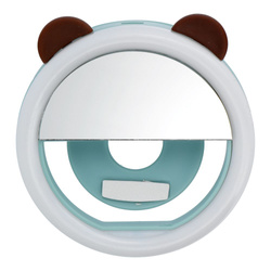 Lampa LED Ring do selfie na telefon RK12 niebieski miś