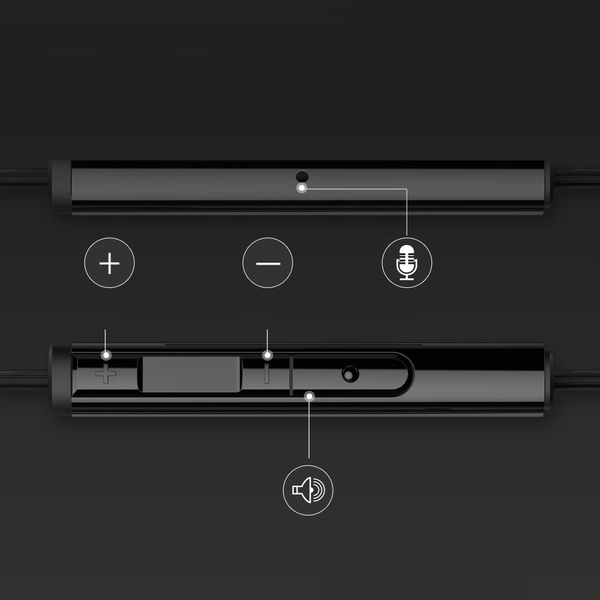 Baseus słuchawki przewodowe Encok H06 douszne czarne