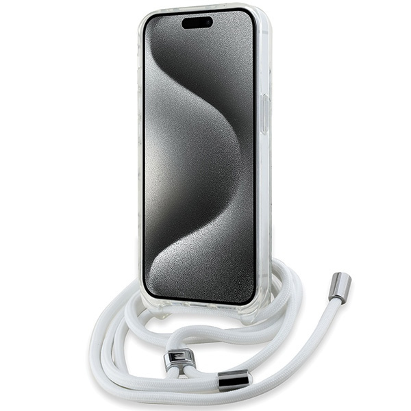 Karl Lagerfeld KLHMP15SHCKHNT iPhone 15 / 14 / 13 6.1" hardcase transparent Crossbody IML Karl Head Magsafe