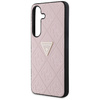 Etui Guess Hot Stamp 4G Pattern Triangle Metal Logo do Samsung Galaxy S25 różowy