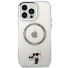Etui Karl Lagerfeld Iconic Karl&Choupette Magsafe na iPhone 13 Pro Max - przezroczyste