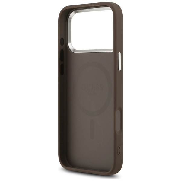 Etui Guess Classic Logo MagSafe do       iPhone 17 Pro Max brązowy