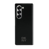 DKNY DKHMZFD6PSMCSLK Z Fold6 F956czarny/black Magsafe Plain Leather Metal Stack Logo