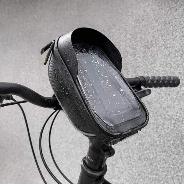 Wozinsky bike handlebar bag with phone case 1l black (WBB16BK)