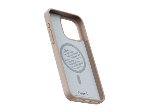Njord "Fabric MagSafe" Cover for Apple iPhone 15 Pro Max, Pink Sand