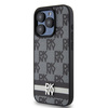 DKNY DKHCP15XPCPTSSK iPhone 15 Pro Max6.7" czarny/black hardcase Leather Checkered Mono Pattern & Printed Stripes