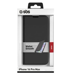 SBS Etui Portfel do iPhone 16 Pro Max, czarny