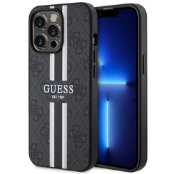 GUESS GUHMP13LP4RPSK IPHONE 13 PRO / 13 6.1 "BLACK / BLACK HARDCASE 4G PRINTED STRIPES MAGSAFE