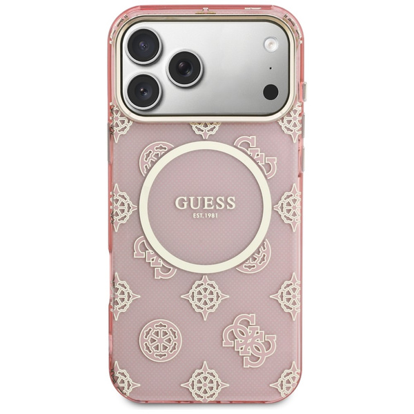 Etui Guess IML Peony Dot MagSafe do      iPhone 17 Pro Max różowy