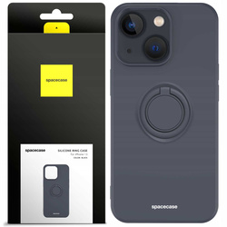 Spacecase Etui Silicone Ring iPhone 13 black