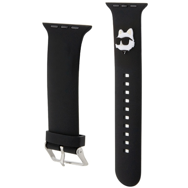 Pasek Karl Lagerfeld 3D Rubber Choupette Head na Apple Watch 42/44/45/49mm - czarny