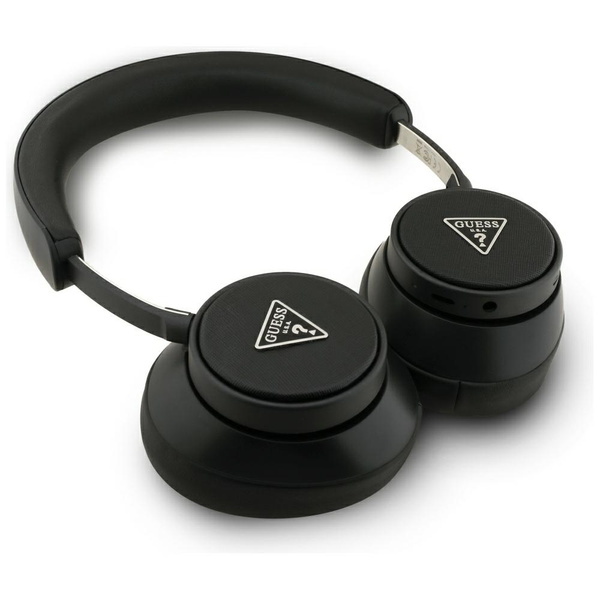Słuchawki nauszne Guess Bluetooth ENC    Saffiano Triangle Logo czarny