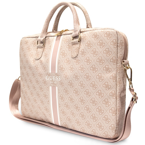 Guess Torba GUCB15P4RPSP 16" różowy/pink 4G Printed Stripes