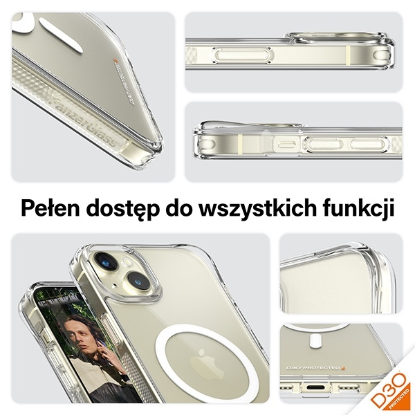 PanzerGlass HardCase iPhone 15 Plus / 14 Plus 6.7" D3O MagSafe 3xMilitary grade transparent 1182