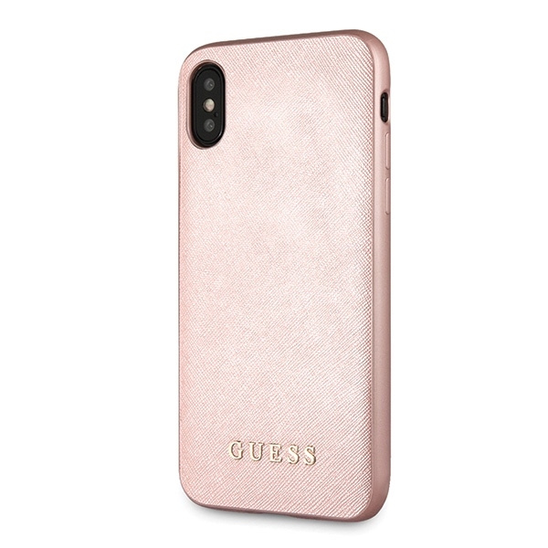 Guess GUHCI65SLSAPI iPhone Xs Maxróżowy/pink hard case Saffiano