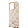 DKNY DKHCP15XPCPTSSP iPhone 15 Pro Max6.7" różowy/pink hardcase Leather Checkered Mono Pattern & Printed Stripes